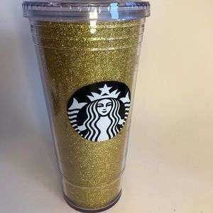 Sparkly gold venti Starbucks cold cup